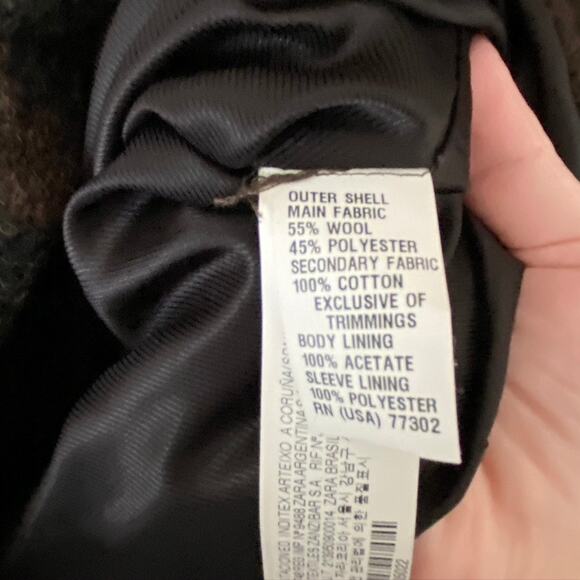 Zara Trafaluc Camouflage Military Outerwear Mixed Media Jacket Womens Small - Picture 10 of 11